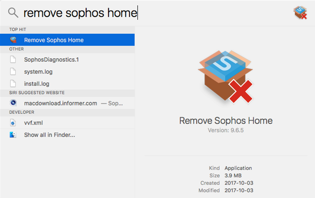 Uninstall sophos home for mac os windows 7